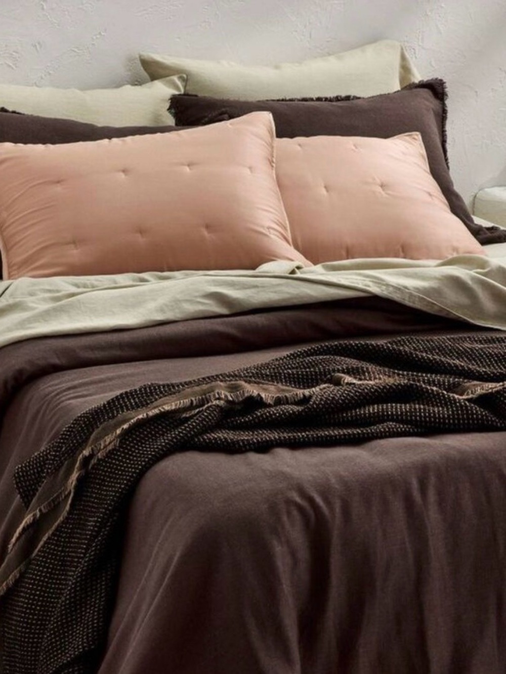 Casaluna Standard Rayon from Bamboo Quilt Pillow Sham Standard Light Adobe Clay